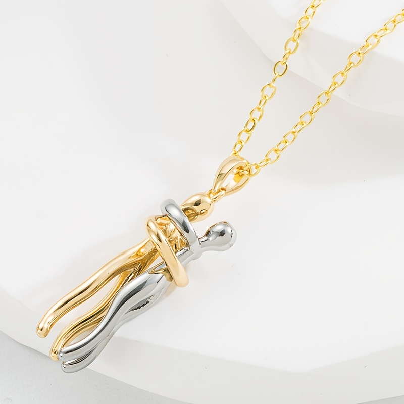 Copper Plated Couple Pendants Set